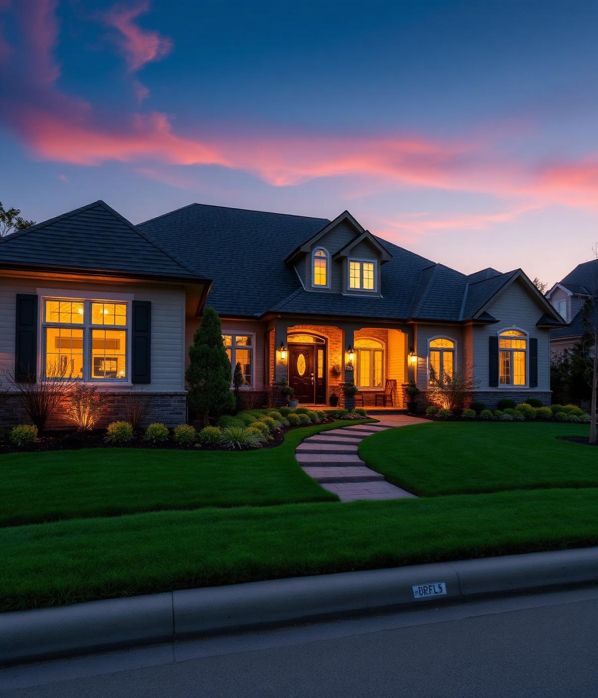 Well-maintained residential property cared for by EZA Landscaping